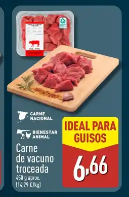 ALDI Carne de vacuno troceada oferta