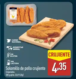 ALDI Solomillo de pollo crujiente oferta