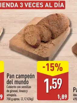 ALDI Pan campeón del mundo oferta