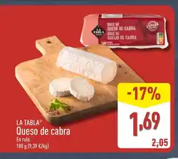 ALDI LA TABLA Queso de cabra oferta