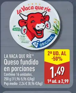 ALDI LA VACA QUE RÍE Queso fundido en porciones oferta