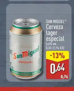 ALDI SAN MIGUEL Cerveza lager especial oferta