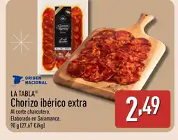 ALDI LA TABLA Chorizo ibérico extra oferta
