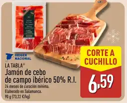 ALDI LA TABLA Jamón de cebo de campo ibérico 50% R.I. oferta
