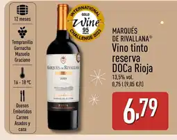 ALDI MARQUÉS DE RIVALLANA Vino tinto reserva DOCa Rioja oferta