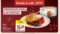 ALDI MARTIKO Confit de pato oferta