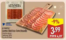 ALDI ALTANERA Lomo ibérico loncheado oferta