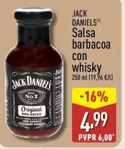 ALDI JACK DANIELS Salsa barbacoa con whisky oferta
