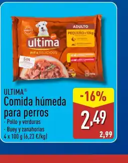 ALDI ULTIMA Comida húmeda para perros oferta