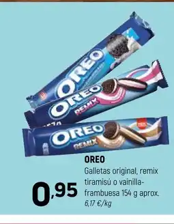 Coviran OREO Galletas original, remix tiramisú o vainilla- frambuesa oferta