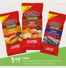 Coviran BORGES Pipas tostadas y saladas, frutos secos mix barbacoa o maíz frito sabor barbacoa oferta