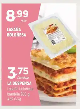 Coviran LA DESPENSA Lasaña boloñesa bandeja oferta