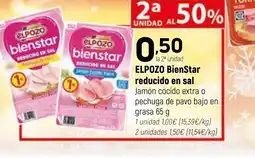 Coviran ELPOZO BienStar reducido en sal Jamón cocido extra o pechuga de pavo bajo en grasa oferta