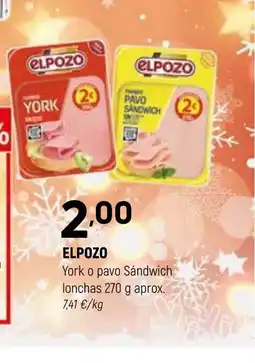 Coviran ELPOZO York o pavo Sándwich lonchas oferta
