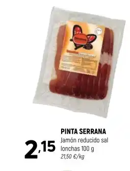 Coviran PINTA SERRANA Jamón reducido sal lonchas oferta