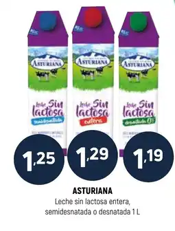 Coviran ASTURIANA Leche sin lactosa entera, semidesnatada o desnatada oferta