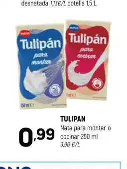 Coviran TULIPAN Nata para montar o cocinar oferta