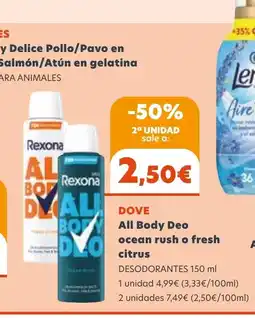 Coviran DOVE All Body Deo ocean rush o fresh citrus oferta