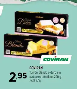 Coviran COVİRAN Turrón blando o duro sin azúcares añadidos oferta