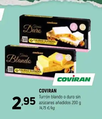 Coviran COVİRAN Turrón blando o duro sin azúcares añadidos oferta