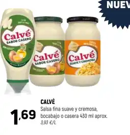 Coviran CALVÉ Salsa fina suave y cremosa, bocabajo o casera oferta