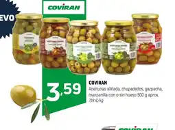 Coviran COVİRAN Aceitunas aliñada, chupadedos, gazpacha, manzanilla con o sin hueso oferta