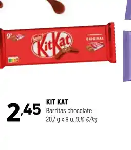 Coviran KIT KAT Barritas chocolate oferta
