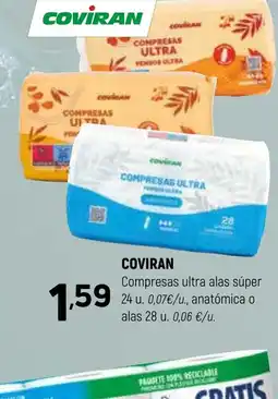 Coviran COVIRAN Compresas ultra alas súper oferta