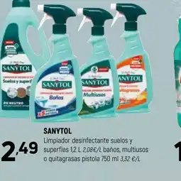 Coviran SANYTOL Limpiador desinfectante suelos y superfies oferta