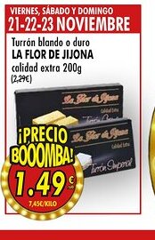 SPAR LA FLOR DE JIJONA Turrón blando o duro calidad extra oferta