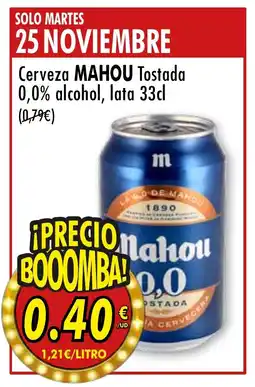 SPAR MAHOU Cerveza Tostada 0,0% alcohol oferta