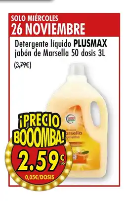 SPAR PLUSMAX Detergente líquido jabón de Marsella 50 dosis oferta