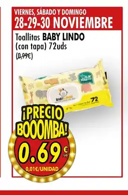 SPAR BABY LINDO Toallitas (con tapa) 72uds oferta