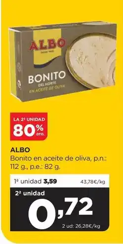 Alimerka Albo - bonito en aceite de oliva oferta