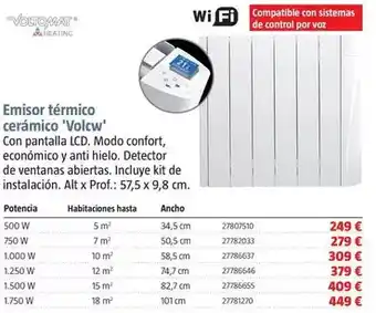 Bauhaus Voltomat - emisor térmico cerámico 'wolcw' oferta