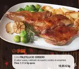 Abordo El sabor - paletilla de cordero oferta