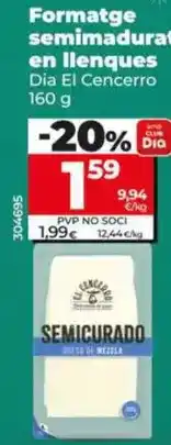Dia Dia el cencerro - queso semicurado en lonchas 160 g oferta
