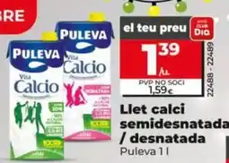 Dia Puleva - leche calcio semidesnatada /desnatada 1 l oferta