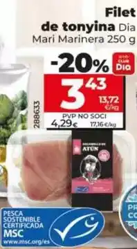 Dia Dia mari marinera - solomillo de atún 250 g oferta