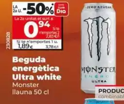 Dia Monster - bebida energética ultra white lata 50 cl oferta