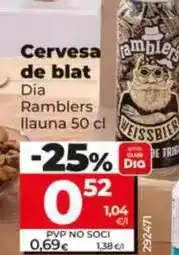 Dia Dia ramblers - cerveza de trigo lata 50 cl oferta