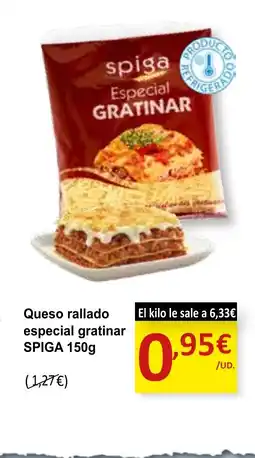 SPAR SPIGA Queso rallado especial gratinar oferta