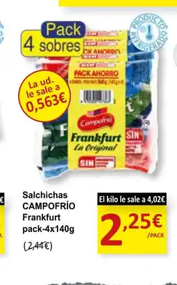 SPAR CAMPOFRÍO Salchichas Frankfurt oferta