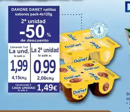 SPAR DANONE DANET natillas sabores oferta