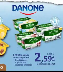 SPAR DANONE activia con fruta pack-4 oferta