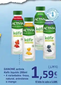 SPAR DANONE activia Kefir líquido oferta