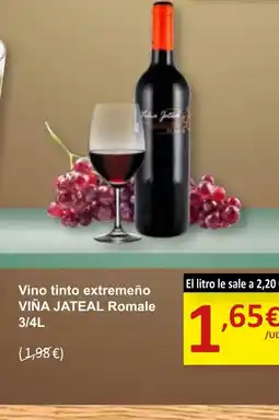 SPAR VIÑA JATEAL Vino tinto extremeño Romale oferta
