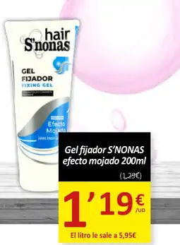SPAR S'NONAS Gel fijador efecto mojado oferta