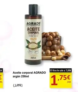 SPAR AGRADO Aceite corporal oferta