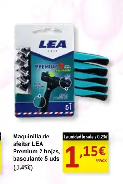 SPAR LEA Maquinilla de afeitar Premium 2 hojas, basculante 5 uds oferta